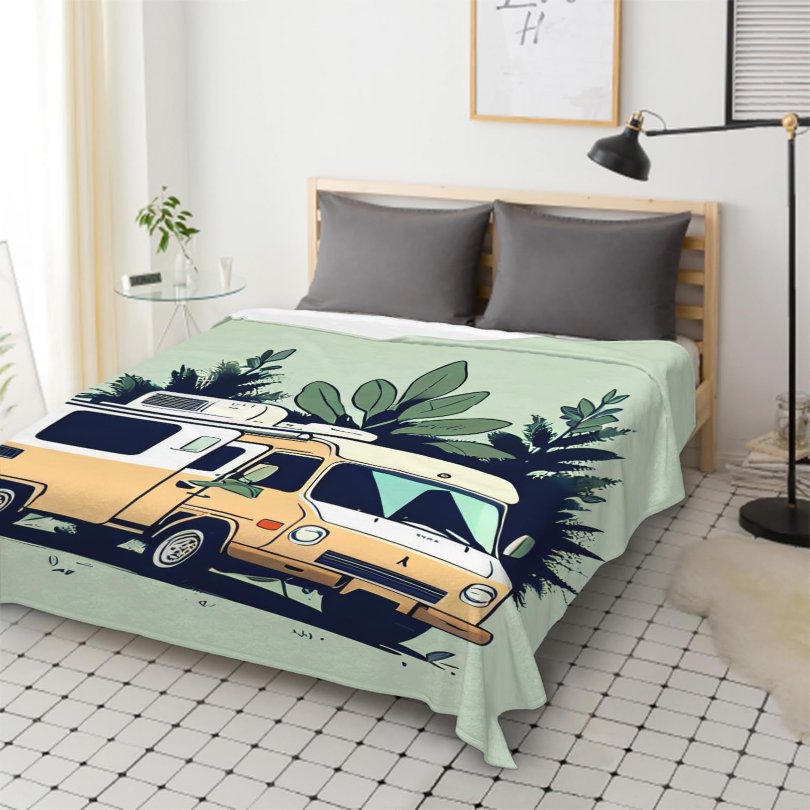 Couverture Polaire Enfant 150x200 Cm - Motif Voiture De Police, Recto Imprimé Verso Sherpa - 2