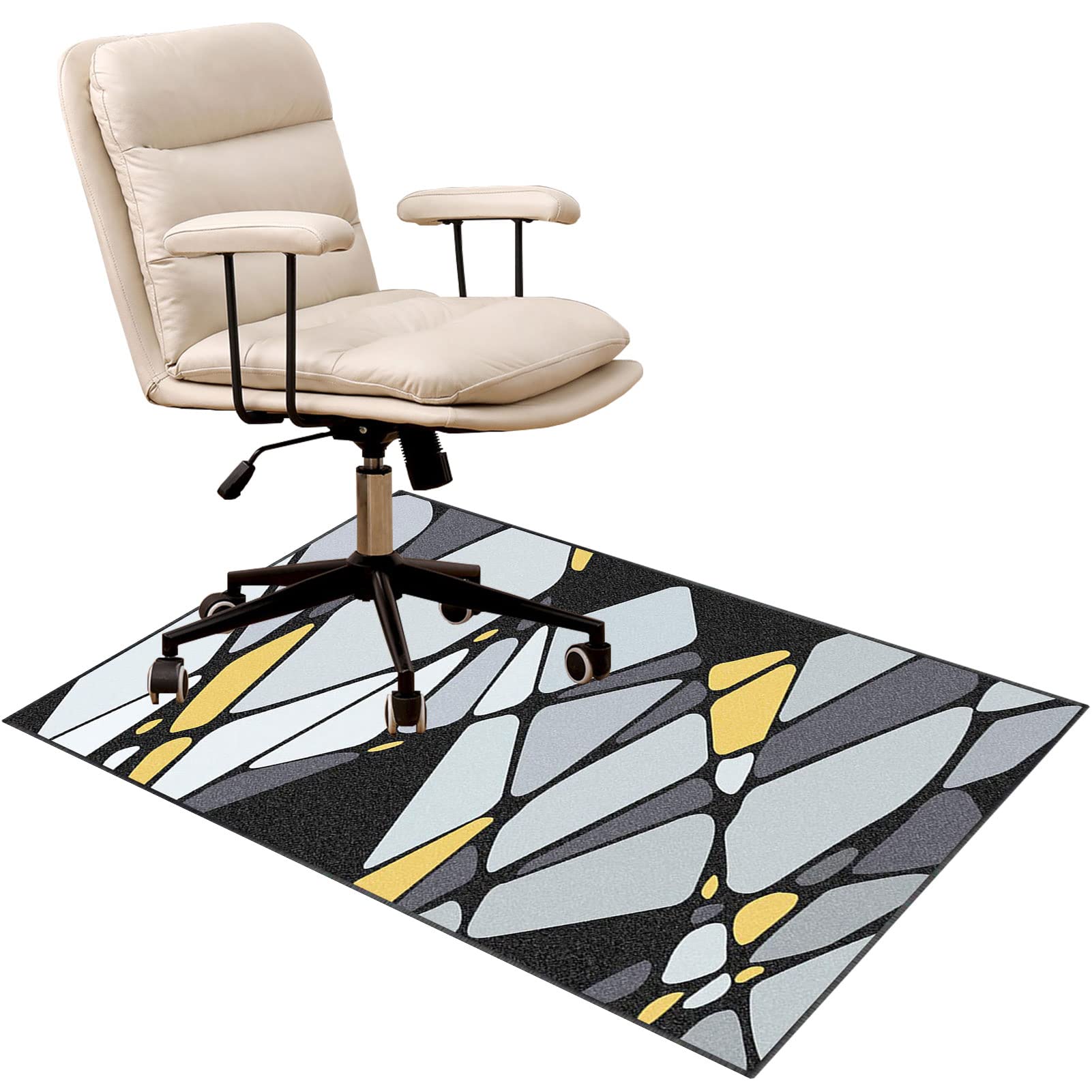 EYZO Chair Mat For Low-Medium Pile Carpet Floors Floor Protectors Office Chair Mat Computer Chair Mat Desk Chair Mat For Hardwood Floor For Rolling Chairs Gaming Chair Rug Home Office 140 × 160 cm