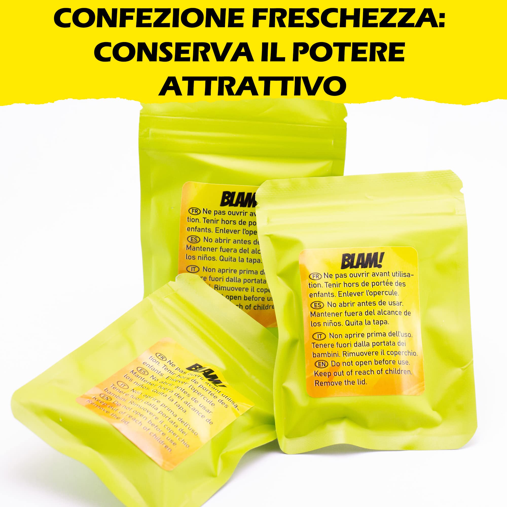 BLAM 3 Esche per zanzare compatibile Mosquito Magnet a doppio feromone: efficace su zanzare tigre e zanzare comuni grazie a R-Octenol e acido lattico (=Atrakta). 3x 45 giorni di efficacia