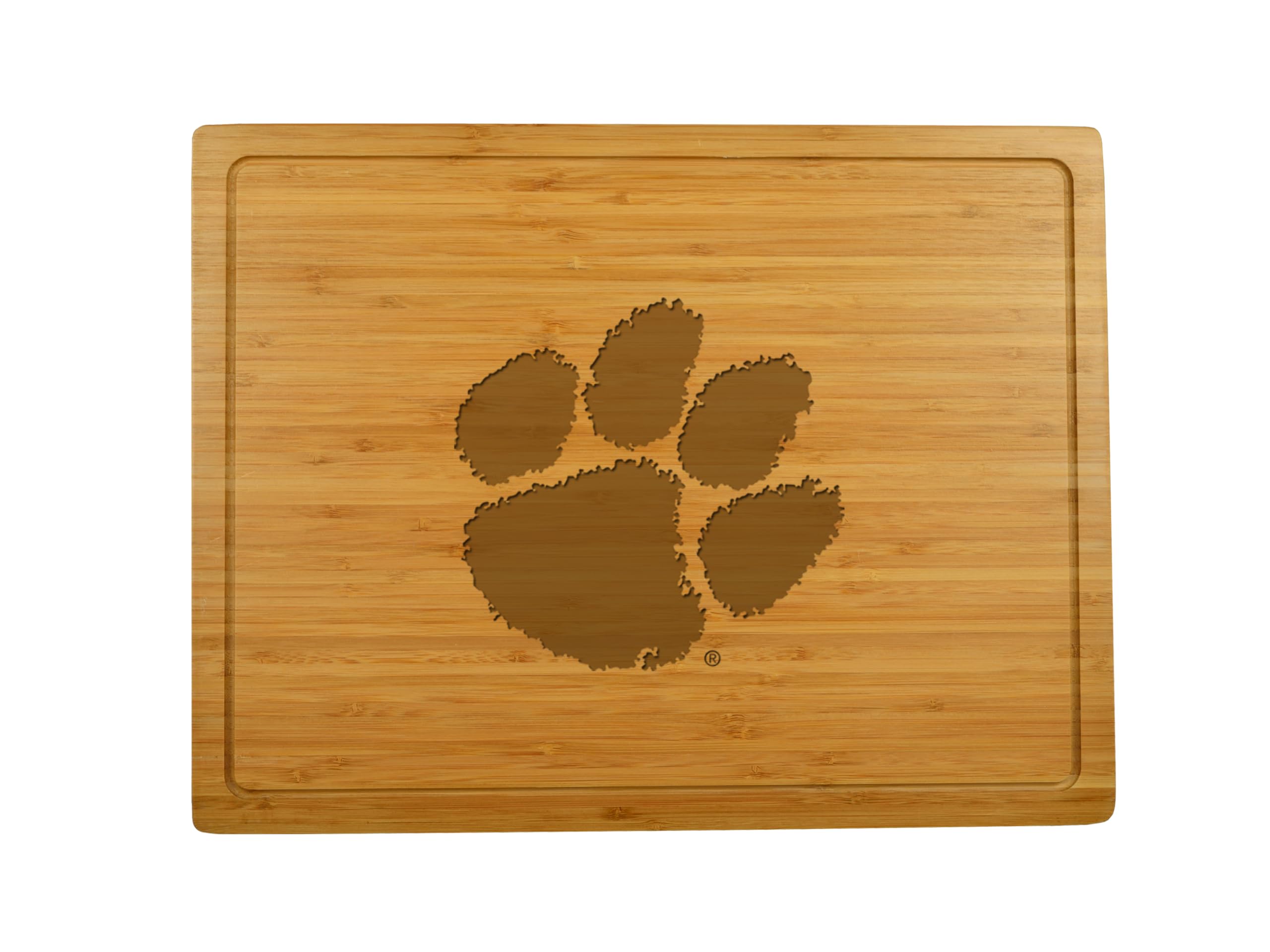 Picnic at Ascot Clemson Tigers Licensed Large Bamboo Cheese/Charcuterie Cutting Board 17" x 13"