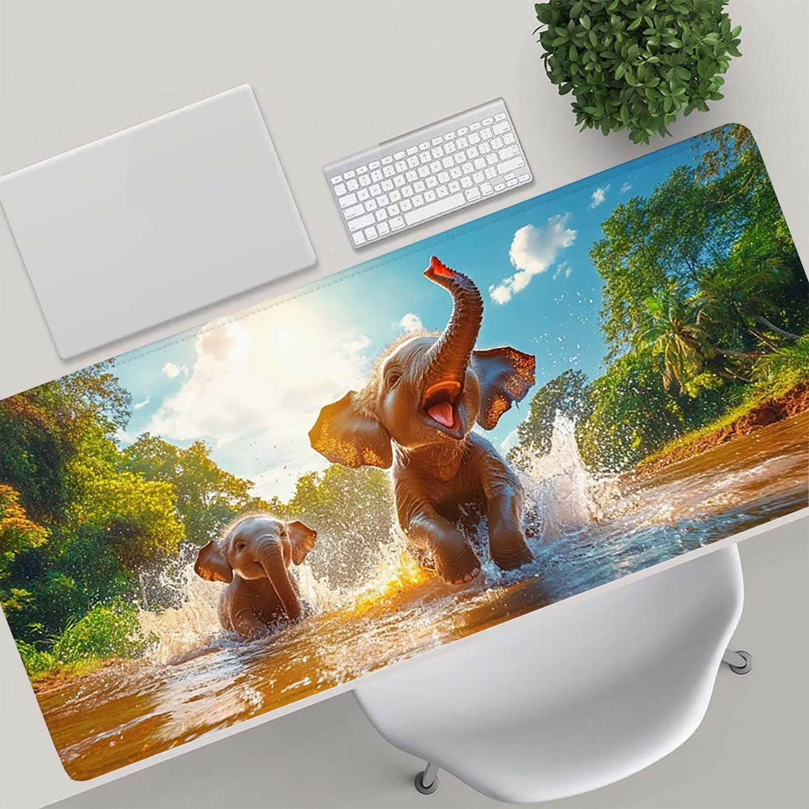 Tappetino Mouse Gaming, 900x450mm Tappetino Mouse XXL elefante 0c0-148
