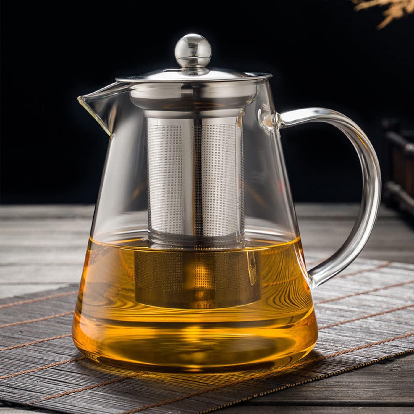 Amazon.com | with Infuser Clear Glass Teapot,Tea Pot with Tea Strainers ...