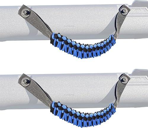 Miniatura 6 de BESTAOO Asas de agarre de barra enrollable para Ford Bronco Accessories 2021 2022 2 puertas 4 puertas, paquete de 4 (azul)