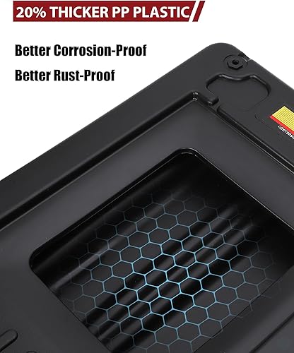 Miniatura 3 de DEXSO Bandeja de drenaje de aceite de 17 galones con bomba de mano y manguera de 8 pies, perfil bajo y mango plegable en T para camiones,