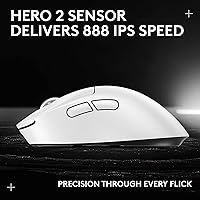 Vista 13 de Logitech G PRO X Superlight 2 DEX Lightspeed - Mouse inalámbrico para juegos, 2.12 onzas, calidad profesional con 5 botones programables, carga