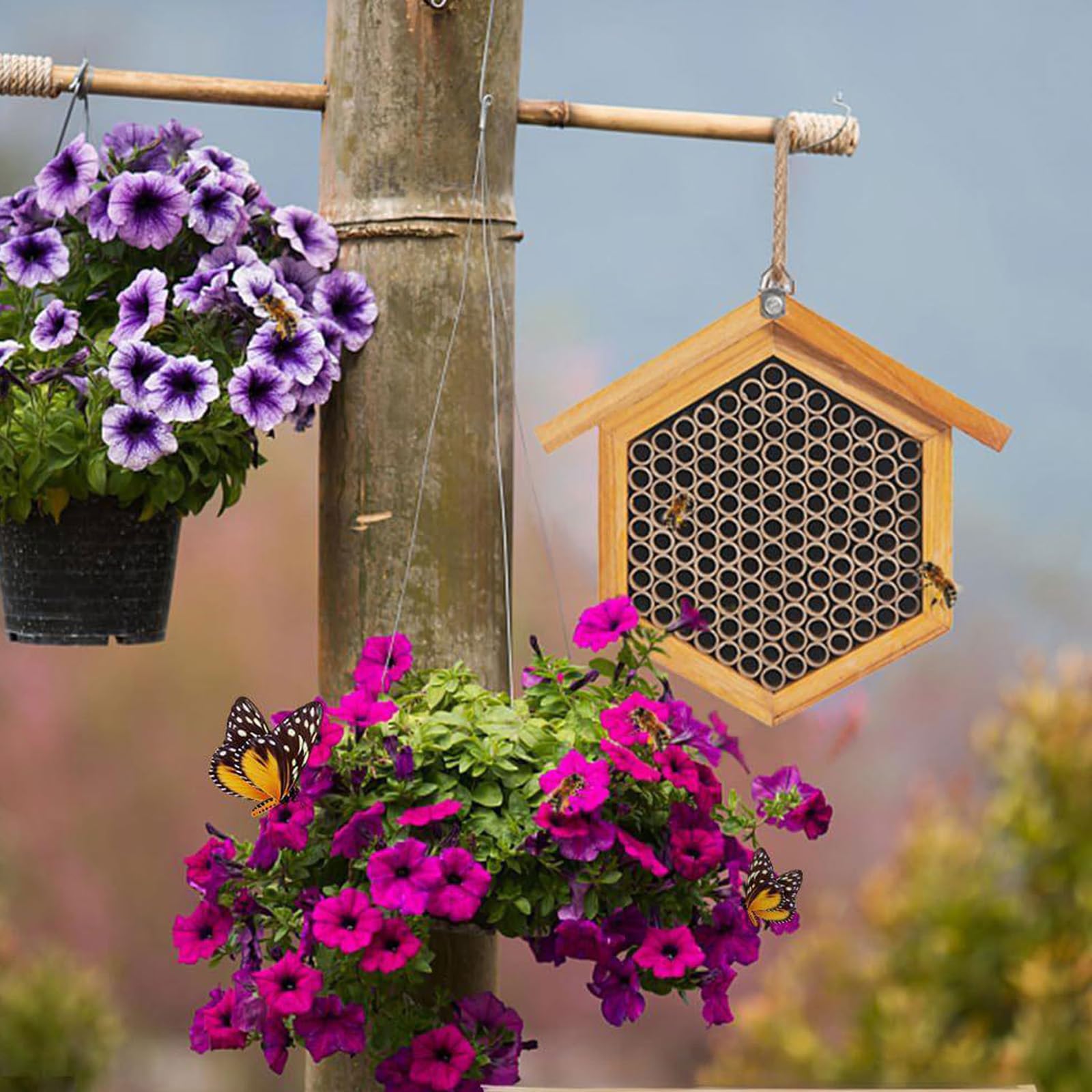 AukBeeFun Tubos de cartón para casa de Abejas Mason de 6 Pulgadas, Tubos de Papel para Abejas Mason (200)