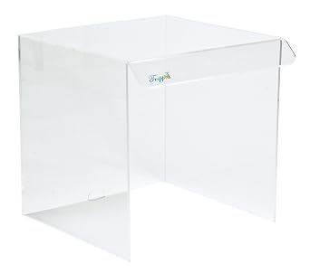 TrippNT - 50029 Clear Acrylic Small Equipment Draft Shield with Front Overhanging Panel 13 X 13 1/8 X 14 3/4 inches WHD