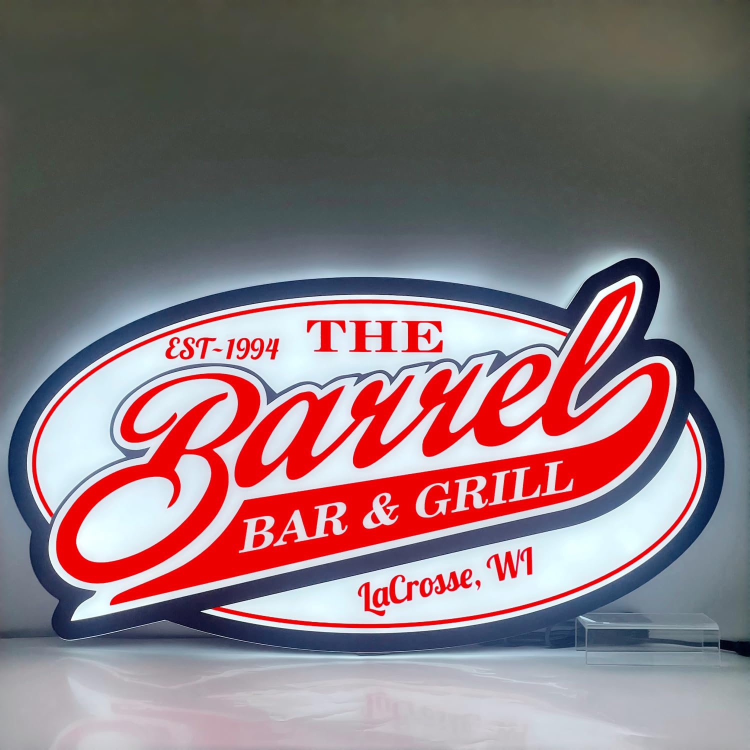 Neonapm Insegna Luminosa con Logo Personalizzata, Pannelli LED | 30-150cm, Logo Aziendale per Parete, Cartello con Luce Uniforme, Fornire l'Anteprima & Realshot