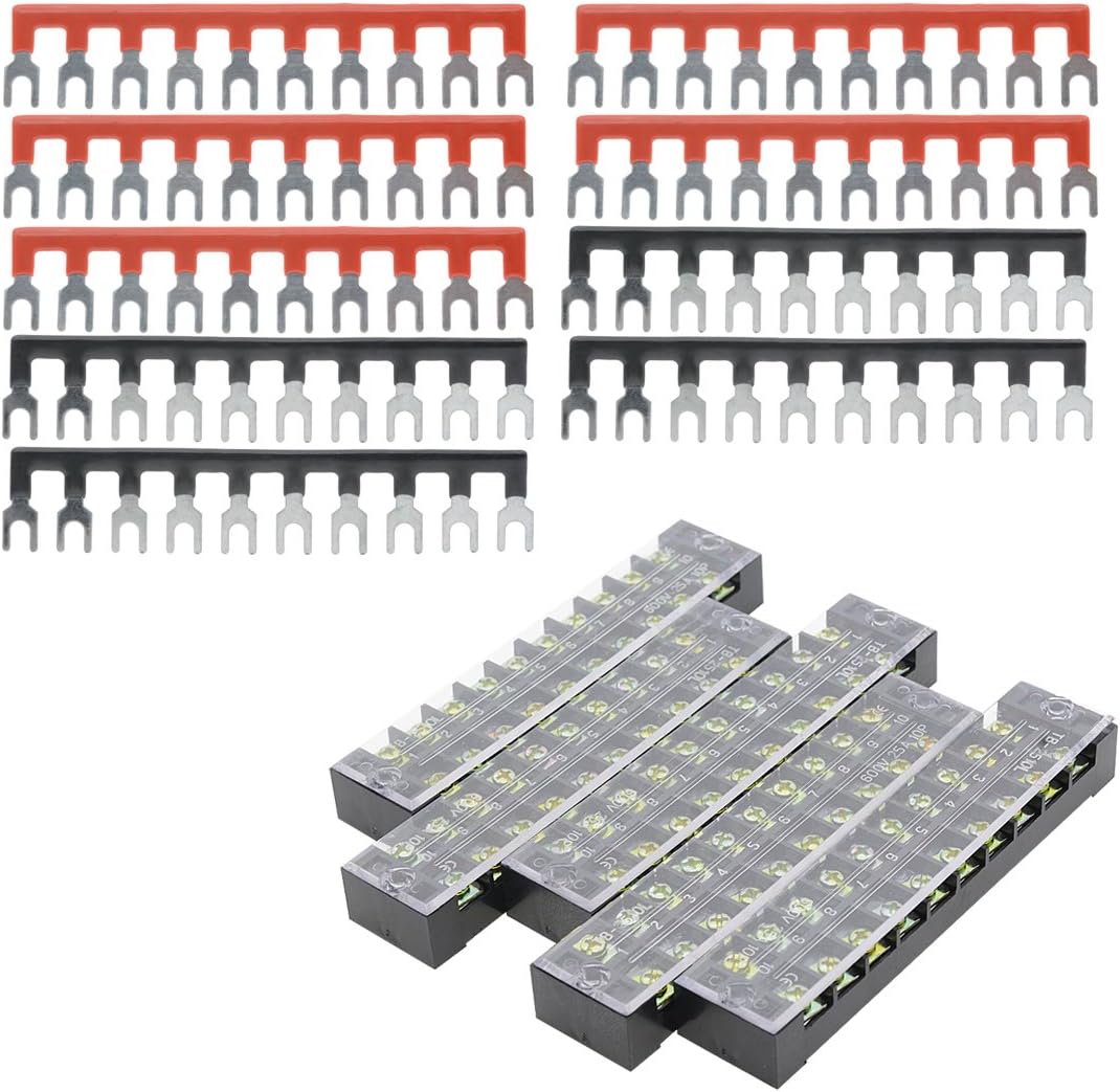 YXQ 600V 25A 10 Positions Double Row Screw Terminal Barrier