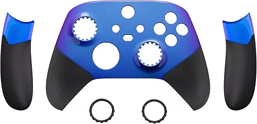 Miniatura 8 de eXtremeRate ASR versión Performance - Empuñaduras laterales de goma para Xbox Series X|S, Chameleon Purple Blue Rediseñed Grip Handle Face Plate
