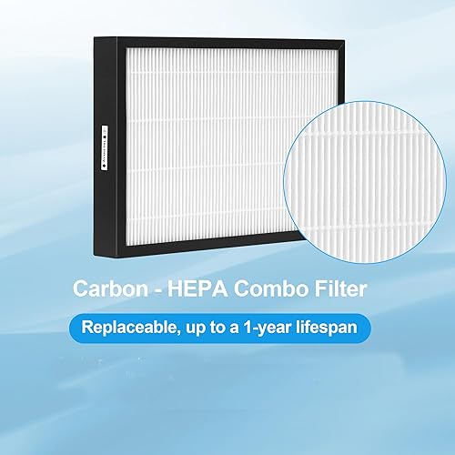 Miniatura 4 de Juego de filtros de repuesto compatibles con Nuwave OxyPure Modelos 47001, 47002, 47003, 47004 Purificador de aire con 1 prefiltro SS, 1 filtro de