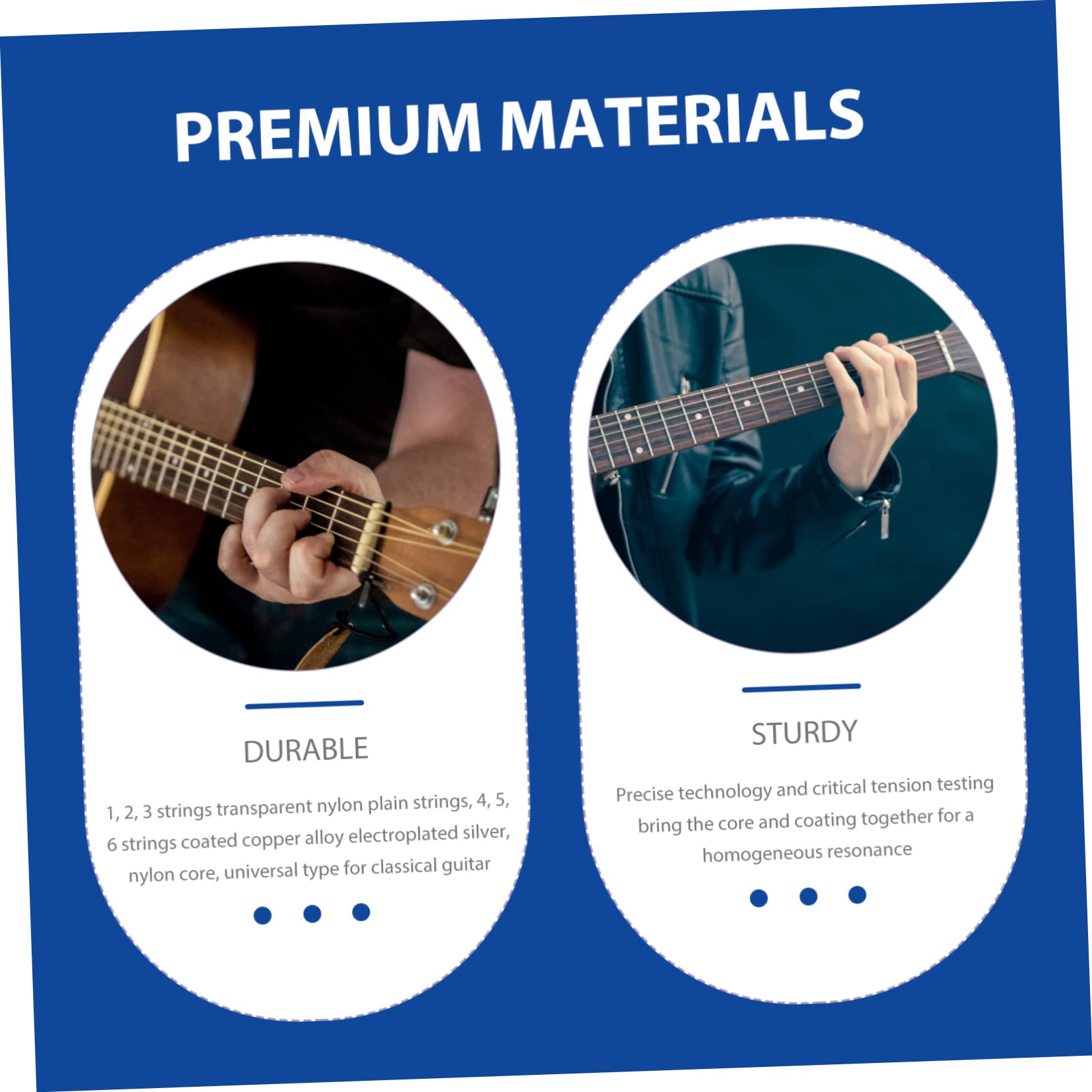 Supvox 20packungen Klassische Gitarrensaiten Universelle Nylon-saiten Silberbeschichtet Langlebig Und Strapazierfähig Für Klassische Gitarren Ersatzsaiten Für Musiker