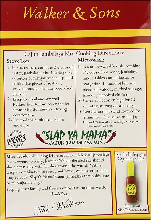 Slap Ya Mama Cajun Jambalaya Mix, 8 oz, Quick-Cook Dinner