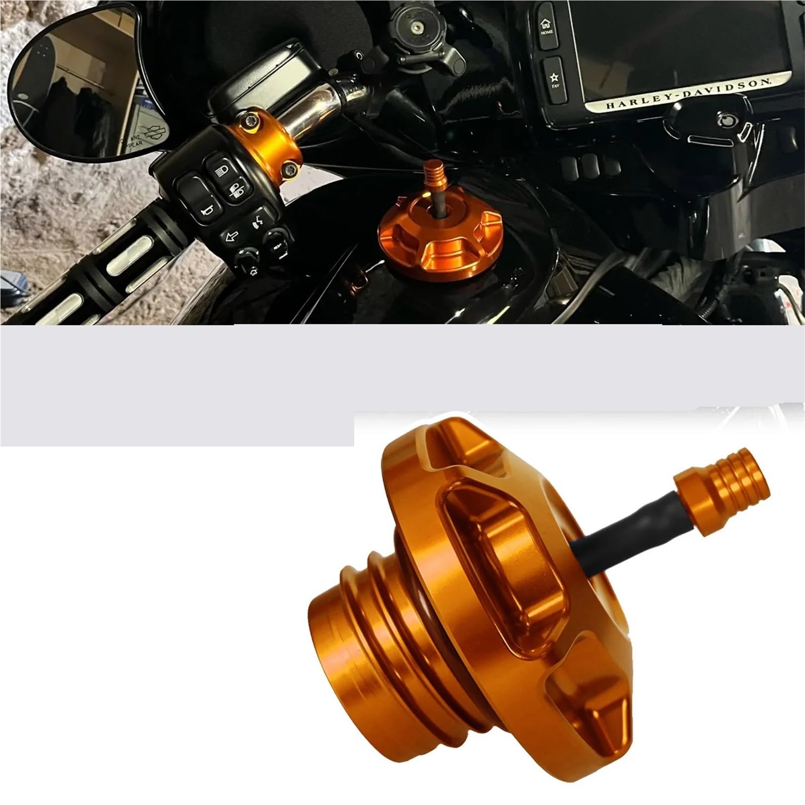 Korek wlewu paliwa do motocykla Wszystkich zbiorników z gwintem żeńskim Pasuje do Harley w stylu klubowym wentylowany aluminiowy korek wlewu gazu CNC uniwersalny