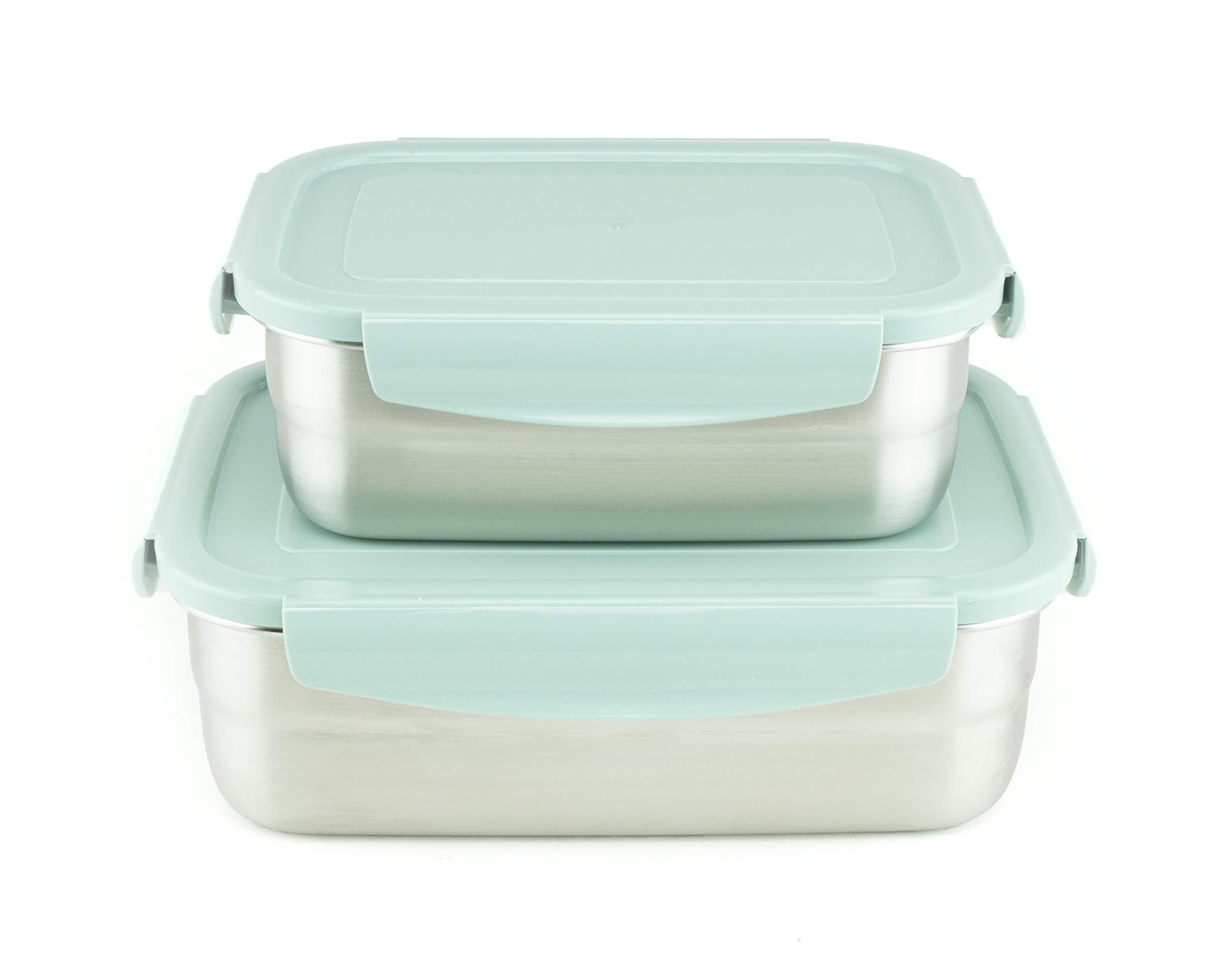 Buy Airtight Stainless Steel Containers (1.3L + 700ml) Bento Lunch