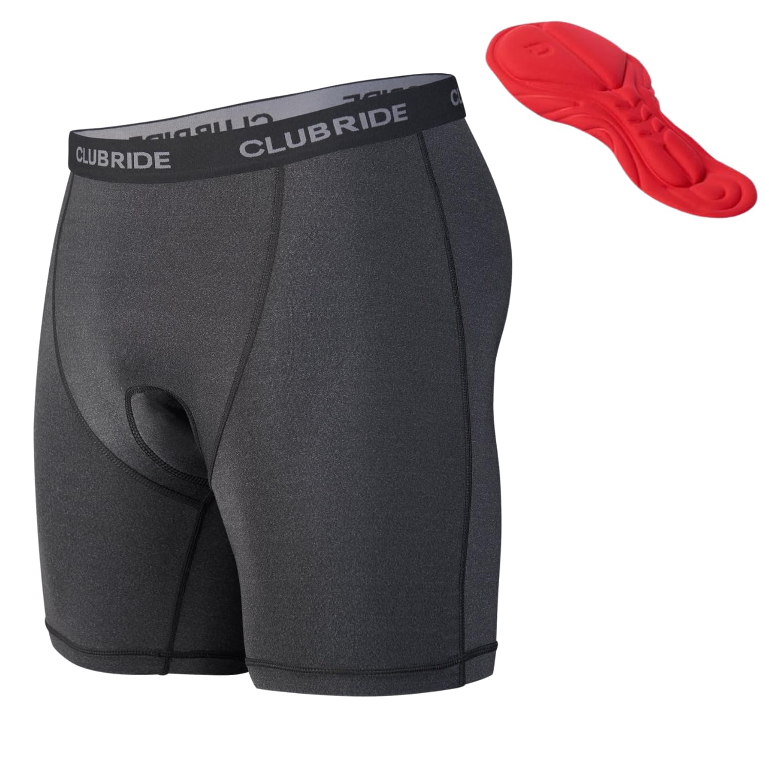 Club Ride Men's Gunslinger 3D Trail to Town Chamois 8" - Padded Bike Shorts for Men - Soft Comfort Biking Underwear