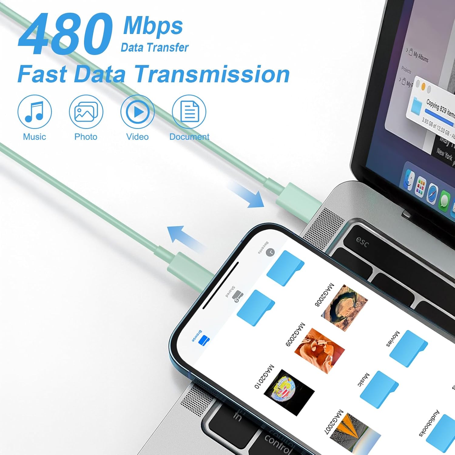 iPhone 17 16 15 Fast Charging 10FT Long USB C Charger Type C Charger 3 Pack Fast Charger USB C for iPhone 17/17 Plus/17 Pro/17 Pro Max/16/16 Plus/16 Pro/16 Pro Max/15 Pro Max,iPad Pro,Samsung(Green)