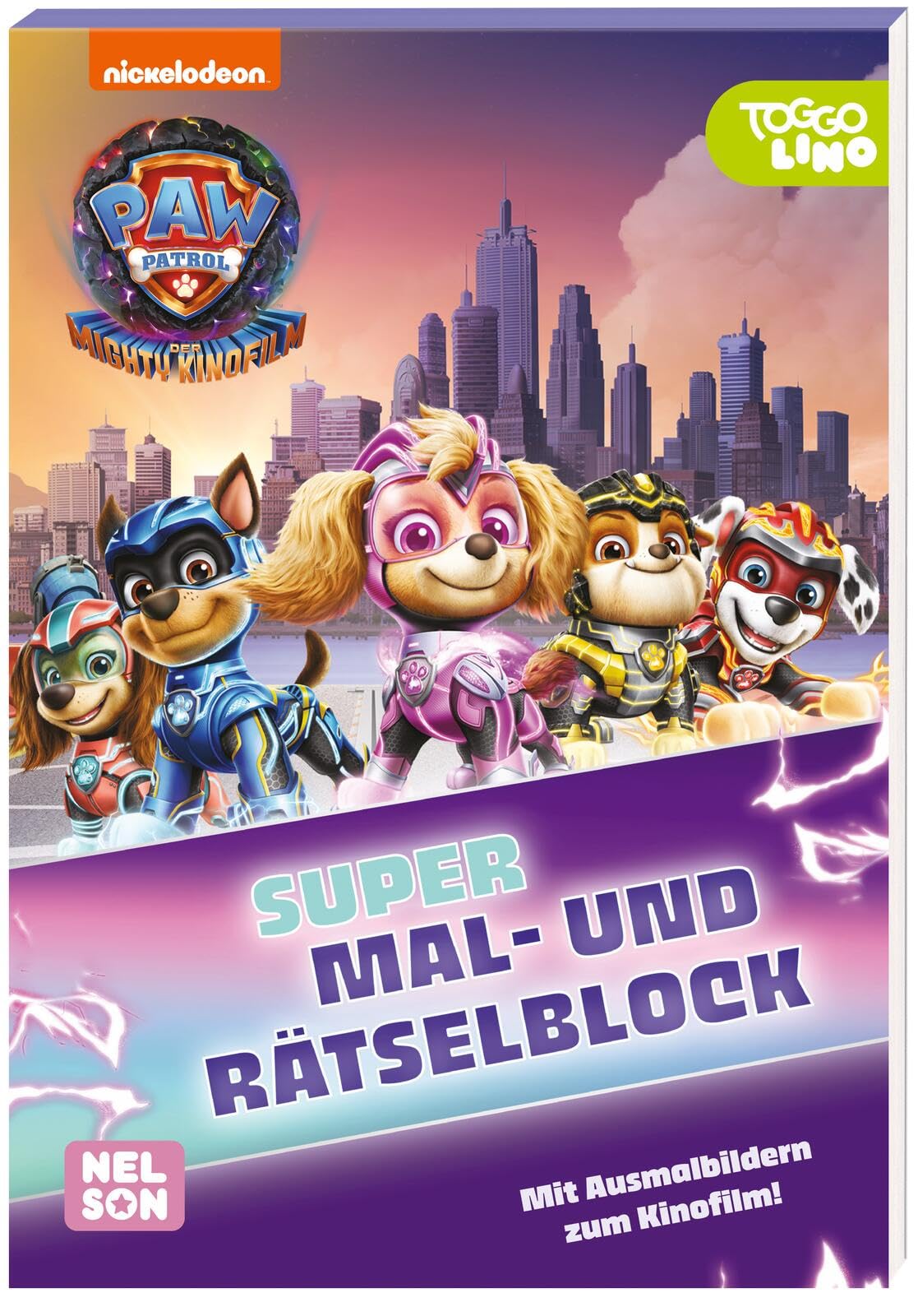 PAW Patrol - Der Mighty Kinofilm: Super Mal- und Rätselblock: Coole Ausmalbilder und Rätsel zum neuen Kinofilm | (ab 3 Jahren)