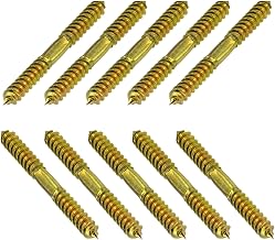 10 PCS 8 * 80mm Double Ended Screws,Double Pointed Head Self Tapping Screws, Double Head Wood to Wood Screws