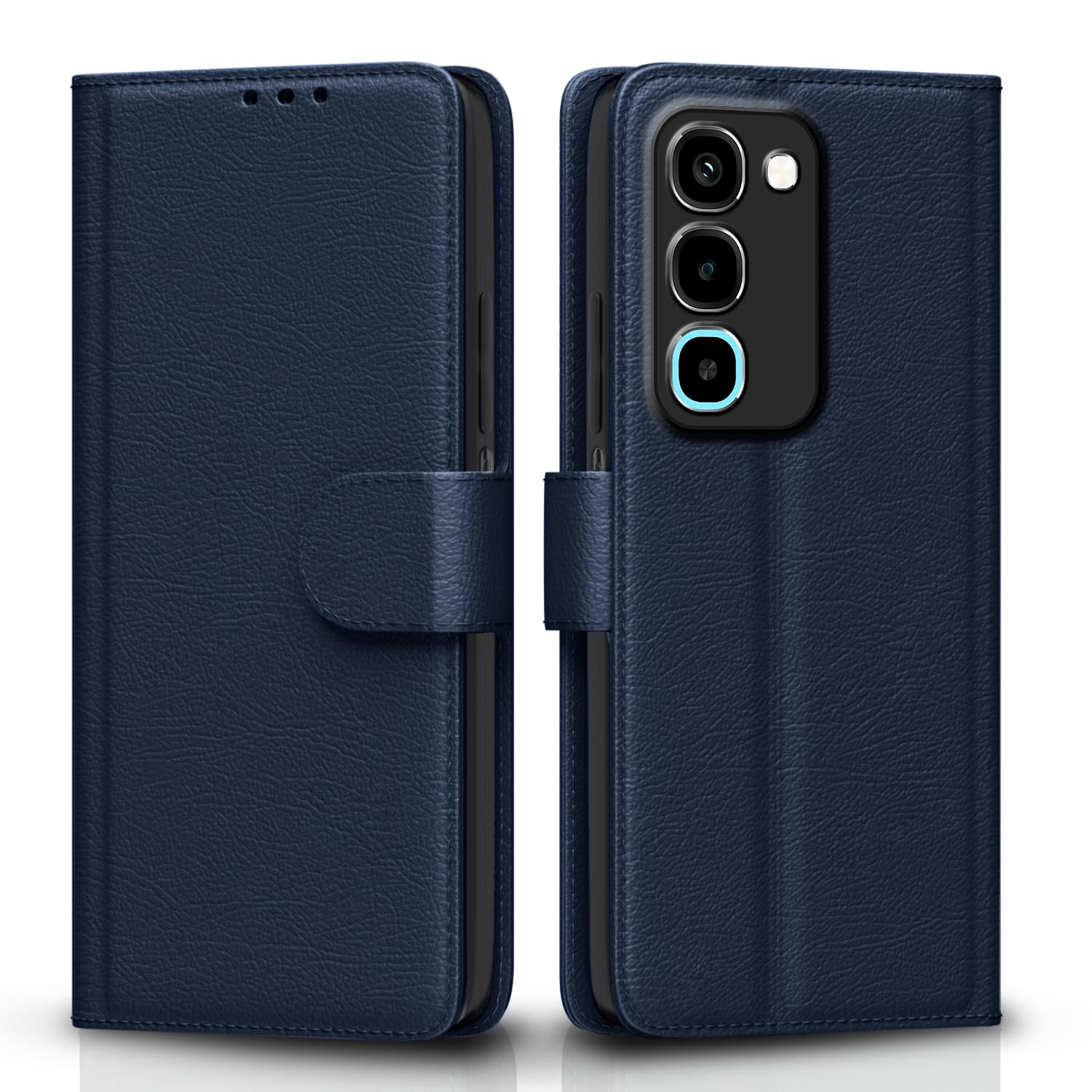 Pikkme Flip Cover for Realme P4R 5G Leather Finish | Inside TPU with Card Pockets | Wallet Stand and Shock Proof | Complete Protection Flip Case (Blue)-picture-12