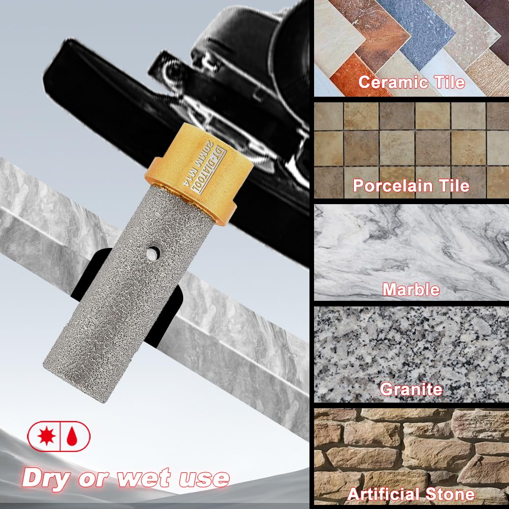 Diamant-Fingerschleifrad 20/30 Mm – M10-Gewinde, 100 Mesh, Zum Vergrößern & Formen Von Löchern In Granit, Marmor & Keramik