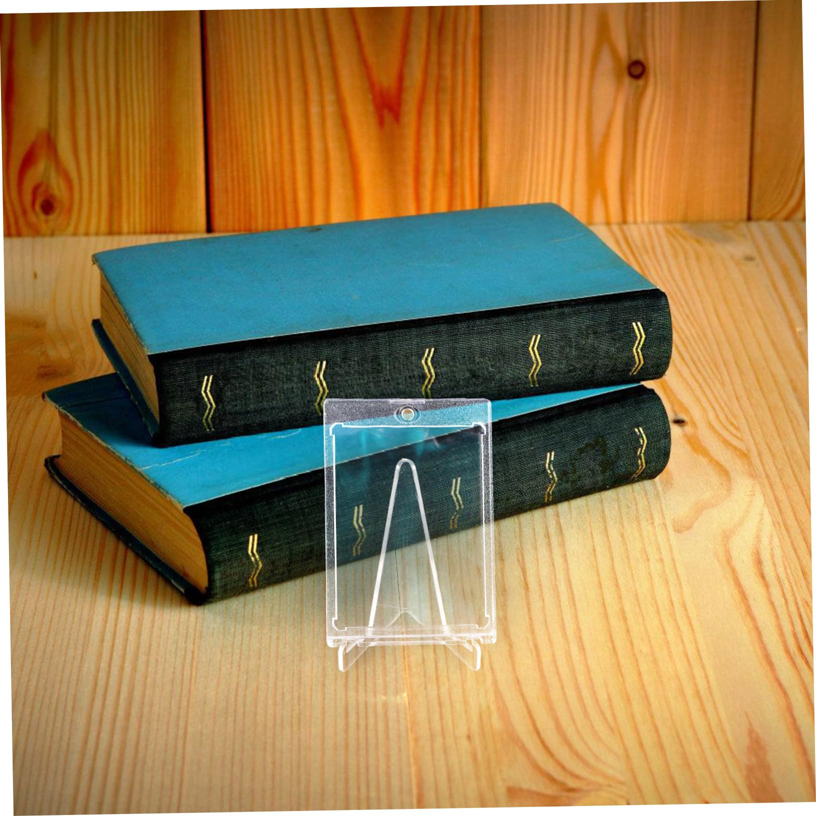 Custodie Porta Carte in Acrilico, Set da 6 con Supporto Display | Foto Cards e Trading Cards, Struttura Magnetica con Base Stabile, Uso Domestico e Ufficio