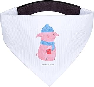 Mr. & Mrs. Panda Hundehalstuch L Schweinchen Glühwein - Geschenk, Bandana Für Welpen, Hundetuch Klassisch, Hundehalsbändchentuch, Advent, product image