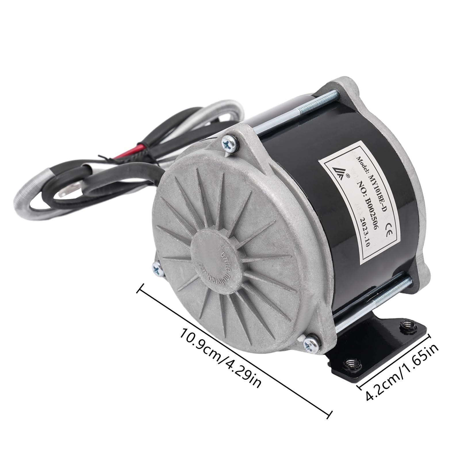 24V DC 500W Small Brushed Electric Motor for Electric Scooter Drive Speed Control, 1700RPM,Brushed DC Motor, Brushed Electric Motor, Gear Reduction Electric Motor, Electric Bicycle Brushed Motor