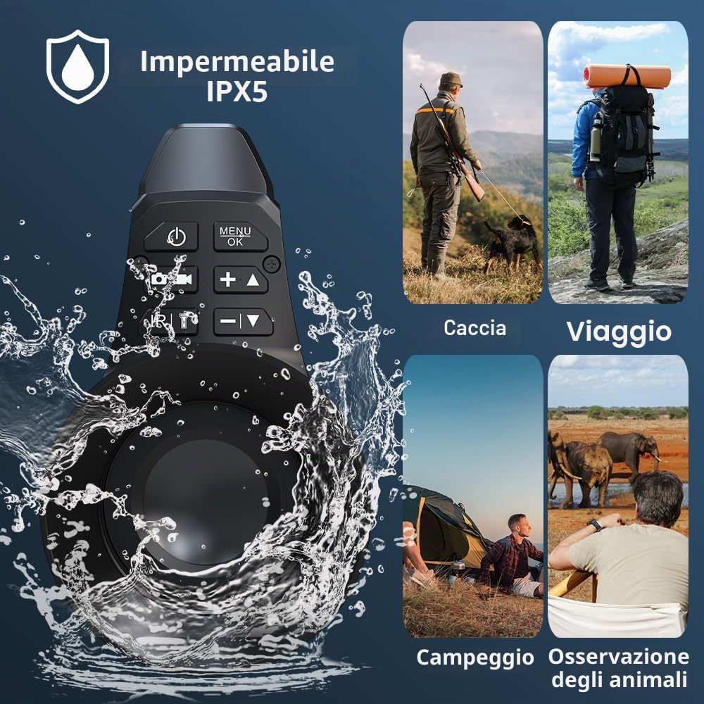Monoculare digitale 1080P con la torcia elettrica di IR 940nm per il campeggio notturno a bassa visibilità e l'osservazione della fauna selvatica