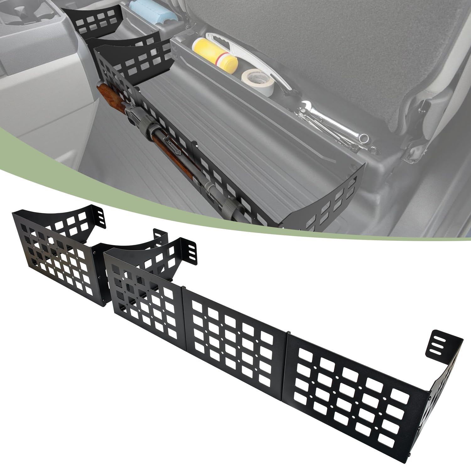 TOPOWN Lightweight Under Seat Storage Molle Panel Fits Ford F150 SuperCrew Cab & Crew Cab 2015-2024; for F250 F350 F450 F550 Super Duty 2017-2023, Underseat Organizer for Ford Molle Panel Accessories