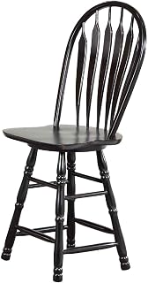 Sunset Trading Swivel Barstool, 24", Antique Black