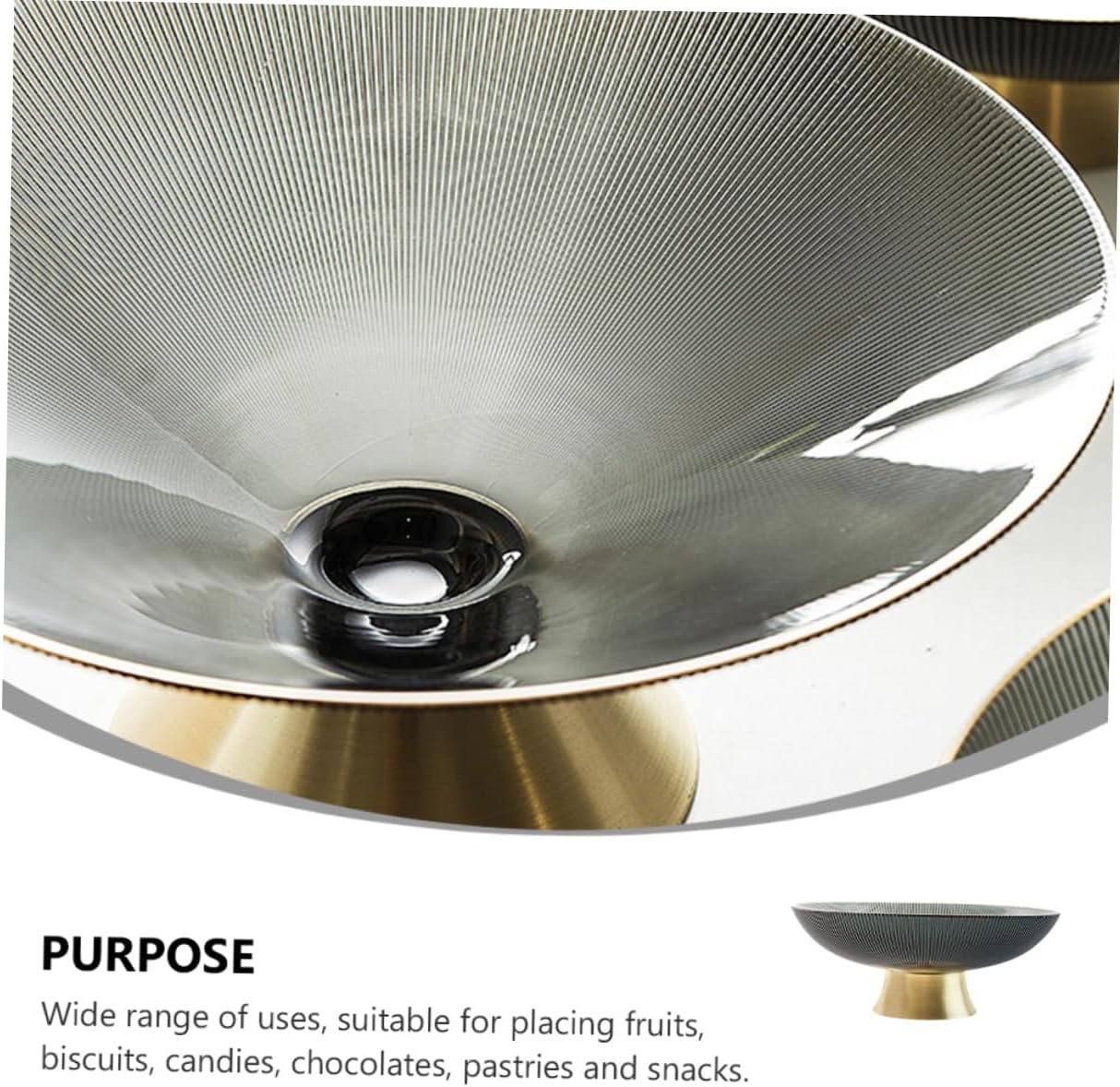 Tall Glass Fruit Bowl Tray for Coffee Table, Household Decorative Snack and Dried Fruit Serving Dish with Pedestal, Table Centerpiece for Living Room