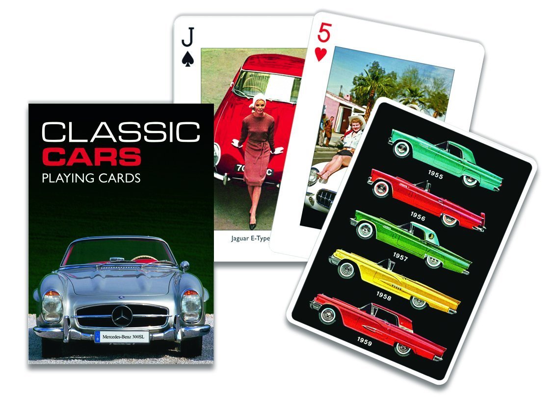 Classic Cars Single Deck Playing Cards from Piatnik | Card Game | Pack of cards