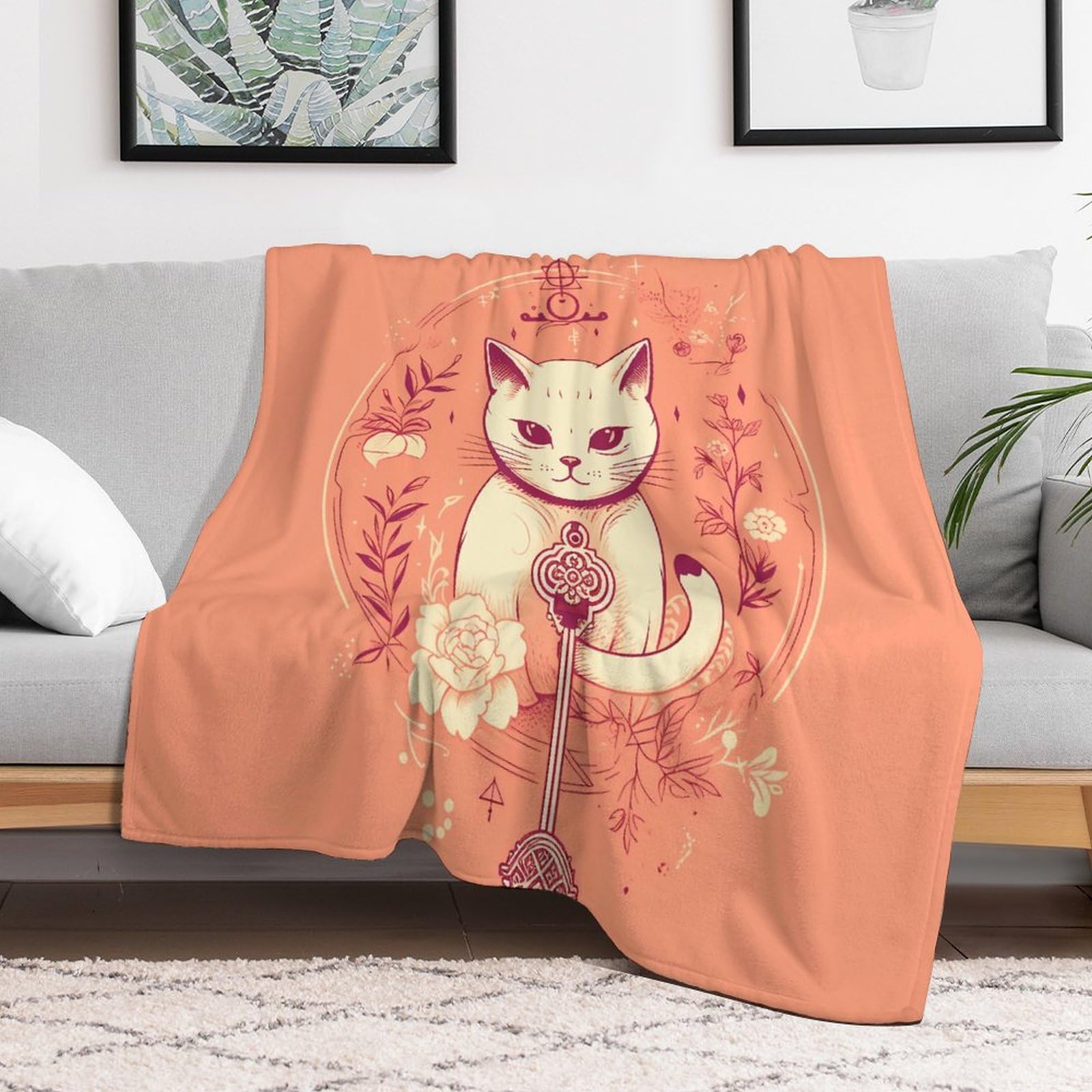 Polaire climatisation chat 177x203 pour soirées canapé confort