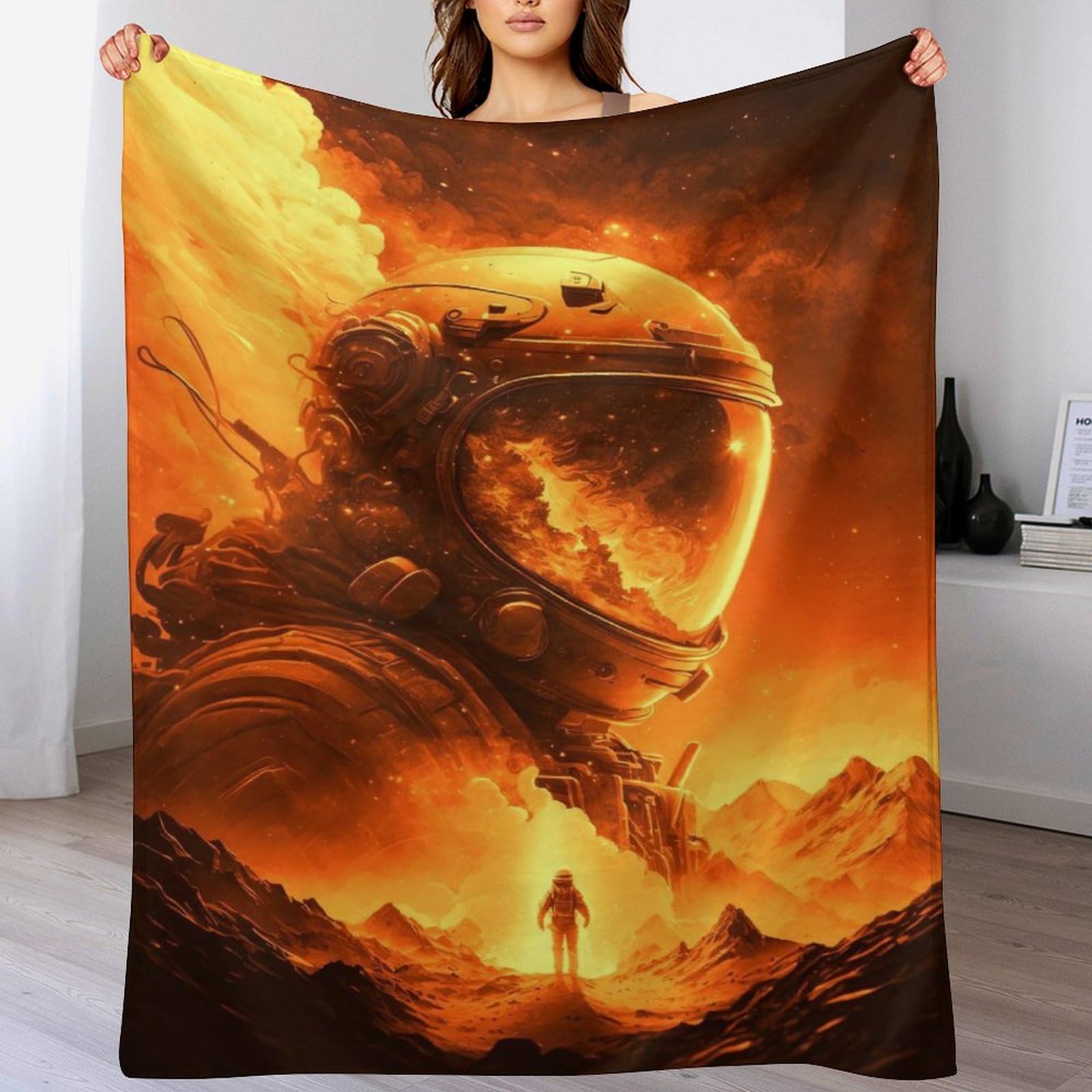 Couverture polaire astronaute cadeau idéal pour lit enfant douce