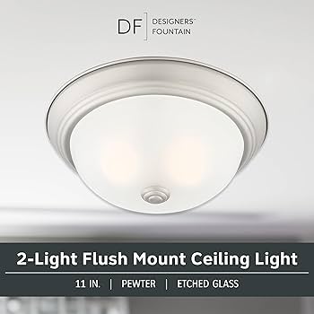 Amazon.com: DESIGNERS FOUNTAIN Reedley 2-Lights Flush Mount