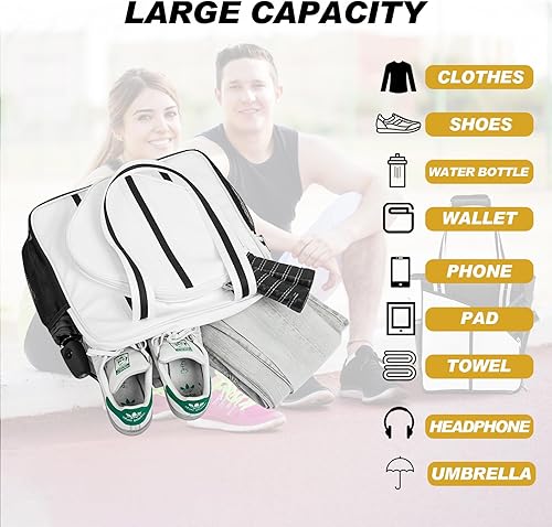 Miniatura 2 de SPOENGRU Small Pickleball Bag, Pickleball Bag for Women and Men, Pickleball Paddle Shoulder Tote Bag with Paddle Pocket and Water Bottle Holder