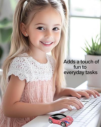 Miniatura 2 de Cool Mouse deportivo 3D con forma de automóvil de 24 GHz mouse inalámbrico óptico ergonómico para juegos mini mouse de oficina pequeño con receptor