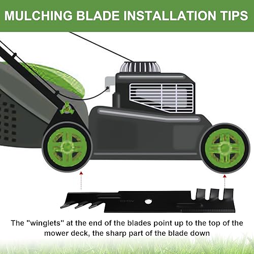 Miniatura 6 de AEagle Cuchillas de cortacésped de cubierta de 48 pulgadas para AM104489 482877 795757 para John Deere Bad Boy Gravely Scag Hustler 481706 482461