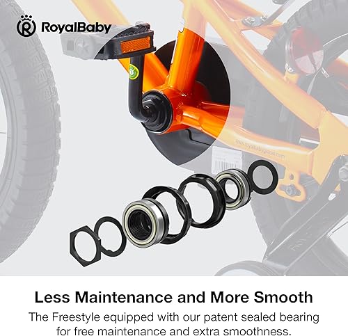 Miniatura 125 de RoyalBaby Kids Bike Freestyle Classic & EZ Balance Pedal Switchable Bicycle, 12 14 16 18 Inch, 3-10 Years Toddler to Big Kids Verde