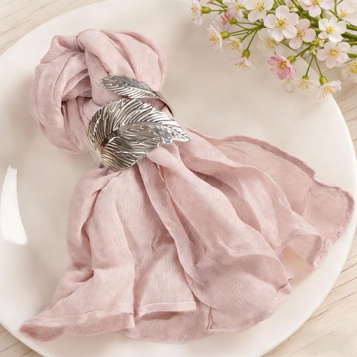 MLMC 60 Pack Cheesecloth Napkins Bulk Lilac Purple Dinner Cloth Napkins 21"x21" Boho Reusable Lavender Cloth Napkins in Bulk for Wedding Bridal Baby Shower Events Table Decor