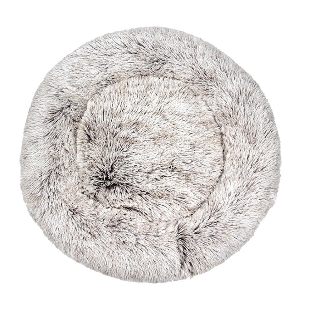 DOTBUY-SHOP Gradient Colours Dog Bed Washable, Soft Comfy Cat Bed Felt Donut Dog Bed, Pet Bed With Slip-Resistant Bottom, Orthopedic Dog Beds Gift for Small Dogs and Cats (70CM,Coffee)