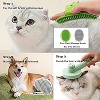 Vista 3 de Cepillo de aseo para gatos – Cepillo de baño de silicona para gatos y perros, cepillo de baño para perros y gatos, 3 cepillos limpiadores de pelo