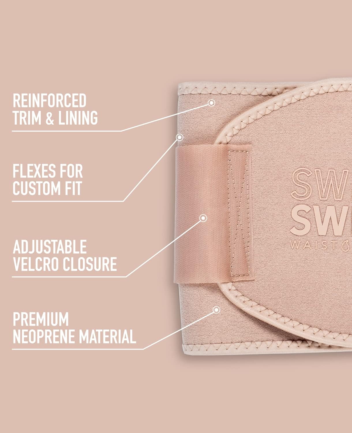 Sweet Sweat Waist Trimmer 'Toned' for Women and Men | Premium Waist Trainer Belt to Tone your Stomach & Sweat More! : Sports & Outdoors