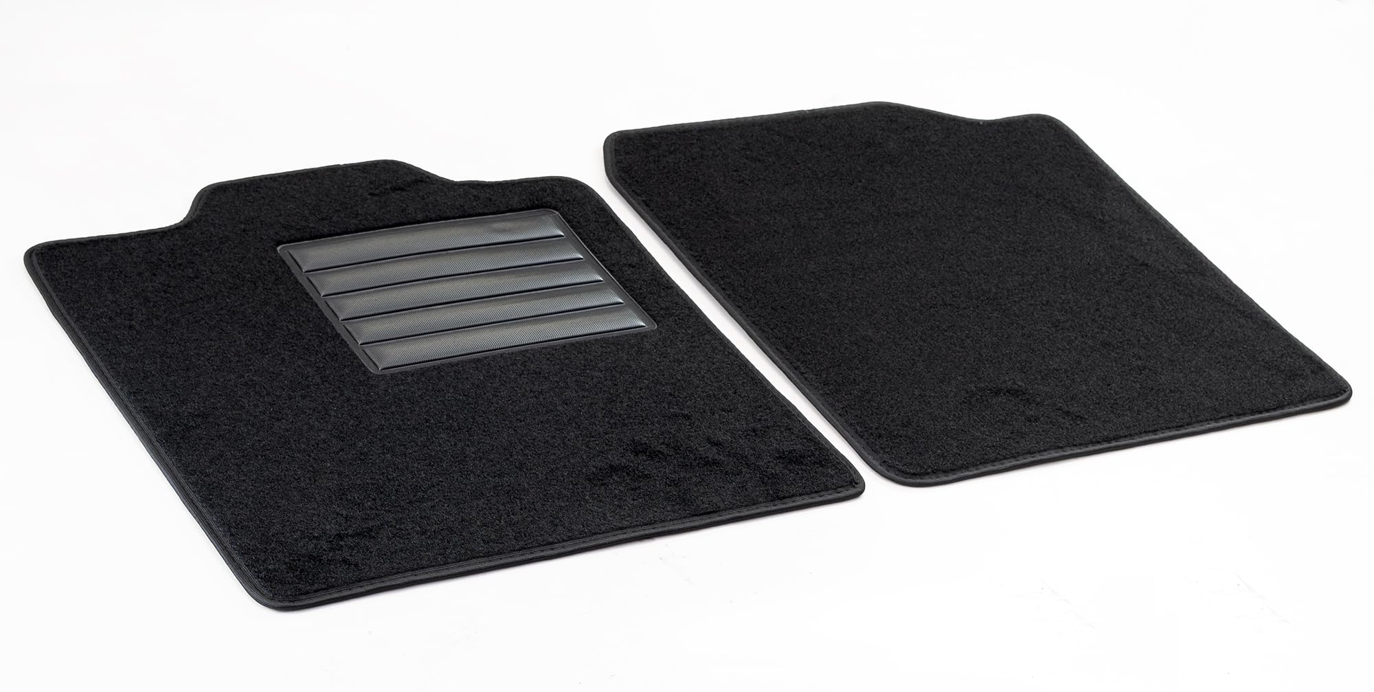 Tapis De Sol Avant Sur Mesure Pour Aixam City (2015-) - Basic Noir - Velours Polypropylène 4mm - Antidérapant - Lot 2 Pièces