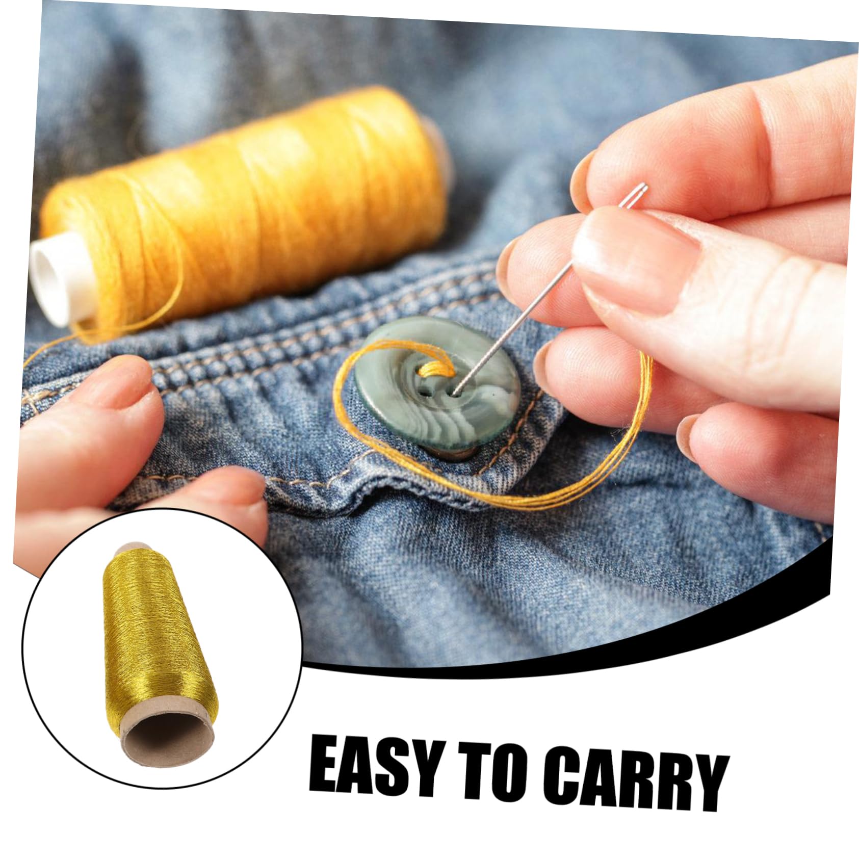 Artibetter 4rotoli Fili Da Ricamo Metallizzato Multiuso Colorati Fili Per Cucire Per Lavori Artigianali Kit Da Cucito Spago Sufficiente Per Ricamo e Cucito