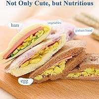 Vista 4 de Sandwich Cutters and Sealer,5PCS Cookie Cutters Sandwich Vegetable Cutters, DIY Cake Decoration Molds Fruit Chocolate Cutters,Mini Cartoon Bear