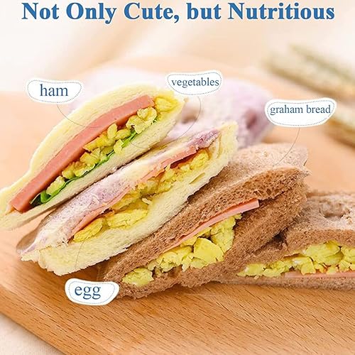 Vista 4 de Sandwich Cutters and Sealer,5PCS Cookie Cutters Sandwich Vegetable Cutters, DIY Cake Decoration Molds Fruit Chocolate Cutters,Mini Cartoon Bear