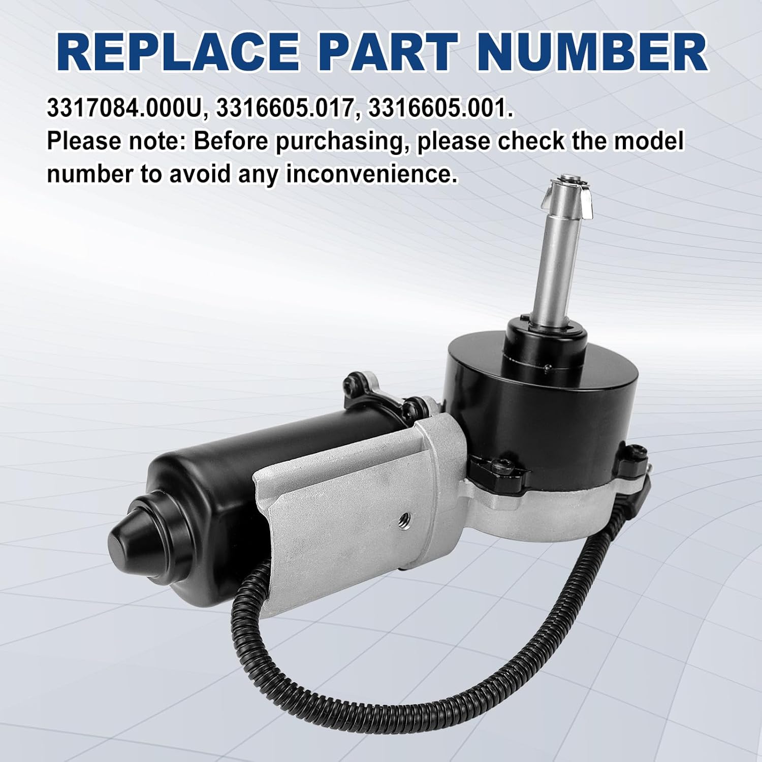 3317084.000U RV Awning Motor Drive Repair Kit Assembly - Compatible with Dometic 9200 Series Power Awnings, Replace# 3316605.001, 3316605.017 （Black）