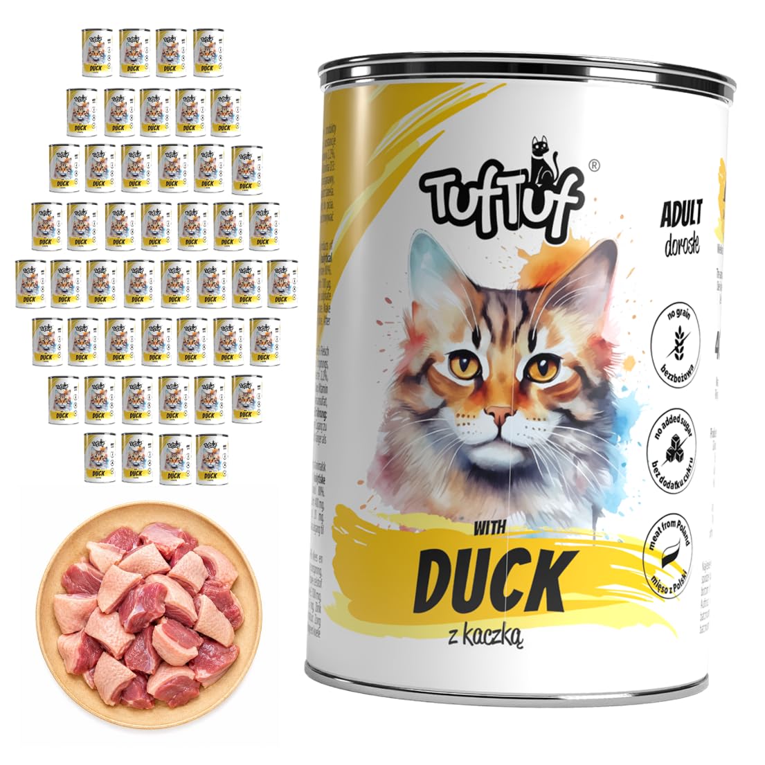 TufTuf Katzenfutter Nass Dose 48x400g Ente